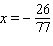 <strong>Solve the equation. </strong> A) B) C) D) E)