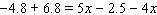 <strong>Simplify both sides of the equation as much as possible, and then solve. </strong> A) B) C) D) E)