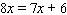 Find the solution for the equation. __________