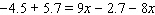 Simplify both sides of the equation as much as possible, and then solve. __________