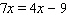 Solve the equation.  