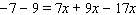 Simplify both sides as much as possible, and then solve. __________