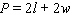 Use the formula to find the length of a rectangular lot if the width is 30 feet and the perimeter is 260 feet.