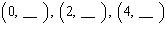 Complete the given ordered pairs for the equation.    