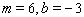 Graph the line with the given slope and y -intercept b .  