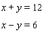 Solve the system of linear equations by elimination.  