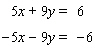 Solve the system of linear equations by elimination.  