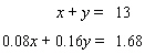 Multiply both sides of the bottom equation by 100 and then solve by the elimination method. If the system is dependent or inconsistent , indicate this.