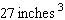 <strong>Find the volume of a cube if each side is 3 inches long.</strong> A) B) C) D) E)