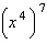 Write the expression with a single exponent. (Assume all variables are positive numbers.)
