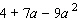 Identify the polynomial as a trinomial, binomial, or monomial, and give the degree.