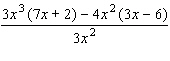 Simplify the numerator, and then divide.  