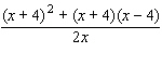 Simplify the numerator, and then divide.  