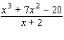 Fill in the missing terms in the numerator, and then use long division to find the quotient.