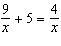 Solve the following equation. Be sure to check each answer in the original equation if you multiply both sides by an expression that contains the variable.