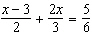 Solve the following equation. Be sure to check each answer in the original equation if you multiply both sides by an expression that contains the variable.