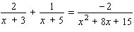 Solve the following equation. Be sure to check each answer in the original equation if you multiply both sides by an expression that contains the variable.