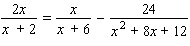 Solve the following equation. Be sure to check each answer in the original equation if you multiply both sides by an expression that contains the variable.