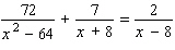 Solve the following equation. Be sure to check each answer in the original equation if you multiply both sides by an expression that contains the variable. x = __________