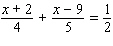Solve the following equation. Be sure to check each answer in the original equation if you multiply both sides by an expression that contains the variable. x = __________