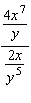 Simplify the complex fraction.  