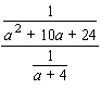 Simplify the complex fraction.  