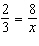 Solve the following proportion.  