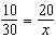 Solve the following proportion.  