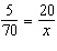 Solve the following proportion.  