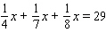Solve the equation.   x = __________