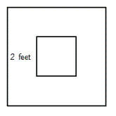 A garden is in the shape of a square with a perimeter of 36 feet. The garden is surrounded by two fences. One fence is around the perimeter of the garden, whereas the second fence is 2 feet from the first fence, as the figure indicates. If the material used to build the two fences is $1.84 per foot, what was the total cost of the fences? $__________
