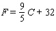 The following temperature range is in degrees Fahrenheit. Use the formula to find the corresponding temperature range in degrees Celsius.