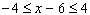 Write   as a single inequality involving absolute value.