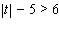 Solve the inequality using the definition of absolute value. If impossible, write no solution .