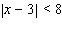 Solve the inequality using the definition of absolute value. If impossible, write no solution .