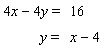 Given the graph of the following equations. Find the solution of the system of these equations.