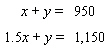 Solve the system by the substitution method.  