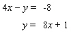 Solve the following system by the substitution method. If the system is dependent or inconsistent, indicate this.