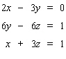 Solve the system.  