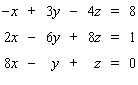 Solve the system. If the system is dependent or inconsistent, indicate this.