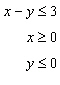 Graph the solution set for the system of linear inequalities.