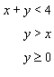 Graph the solution set for the system of linear inequalities.