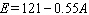 <strong>In an aerobics class, the instructor indicates that her students' exercise heart rate is 55% of their maximum heart rate, where maximum heart rate is 220 minus their age. Determine the equation that gives exercise heart rate E in terms of age A .</strong> A) B) C) D) E)