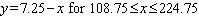 <strong>Suppose you have a job that pays $7.25 and hour and you work anywhere from 15 and 31 hours per week. Write an equation, with a restriction on the variable that gives the amount of money you will earn for working hours in one week.</strong> A) B) C) D) E)