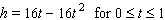 <strong>Hali is tossing a quarter into the air with an underhand motion. The distance the quarter is above her hand at any time is given by the function where h is the height of the quarter in feet, and t is the time in seconds. Fill in the table. </strong> A) B) C) D)