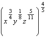 <strong>Use the properties of exponents to simplify the following as much as possible. Assume all bases are positive. </strong> A) B) C) D) E) none of these
