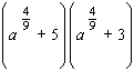 <strong>Factor the expression as if it were a trinomial. </strong> A) B) C) D) E)