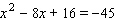 Solve the equation.  
