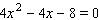 Solve the following quadratic equation by completing the square.