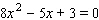 Solve the following quadratic equation by completing the square.